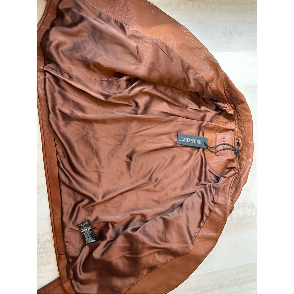Womens Blank NYC Brown Faux Leather Jacket Size Large NWT - Picture 8 of 8